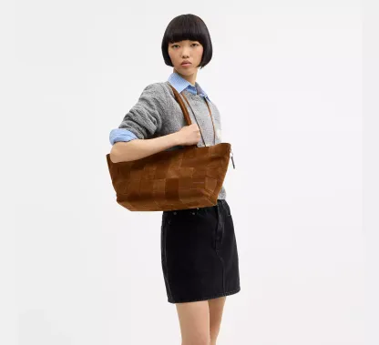 Alter/Ego Large Tote Bag In Upcrafted Suede