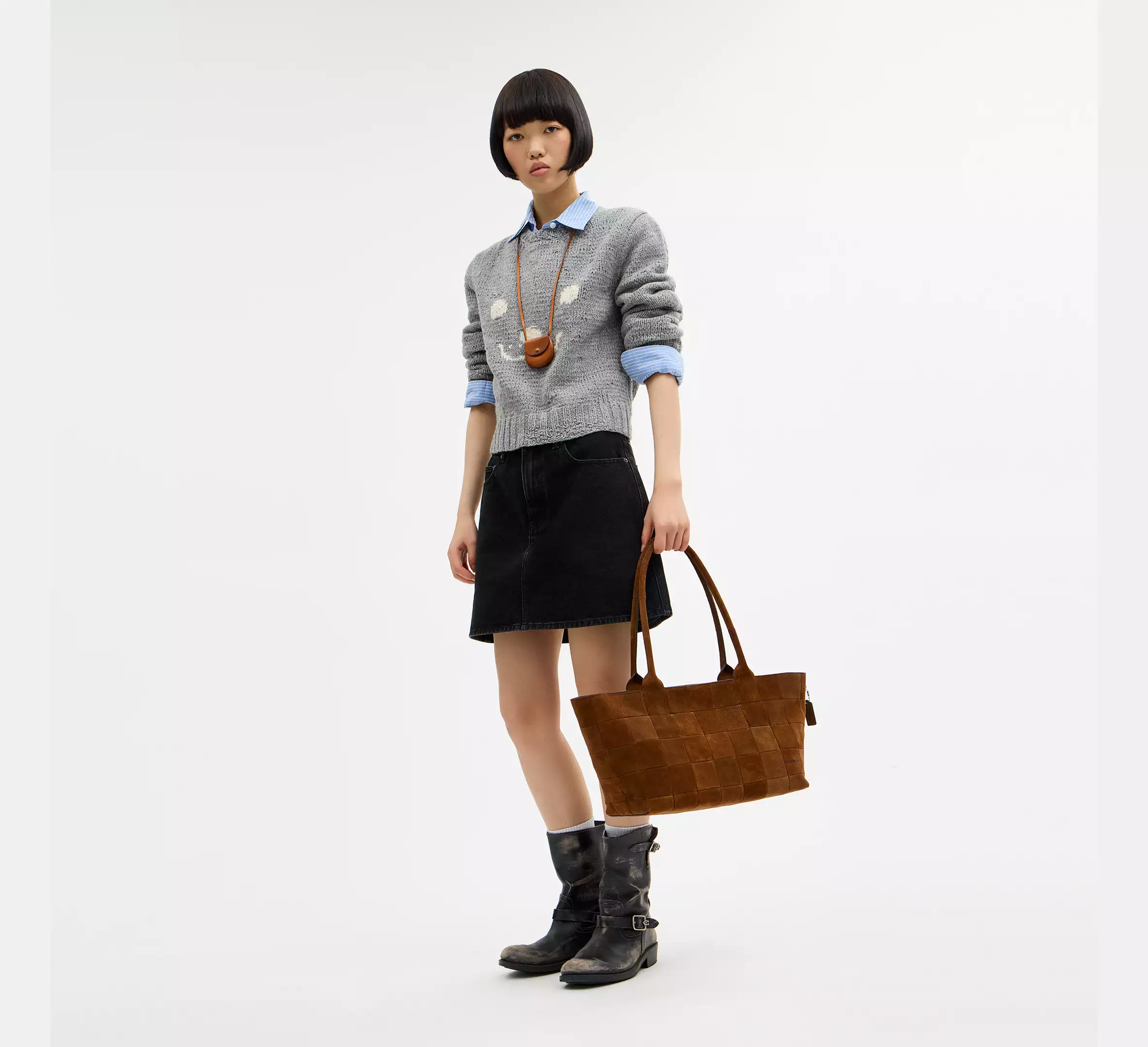 Alter/Ego Large Tote Bag In Upcrafted Suede