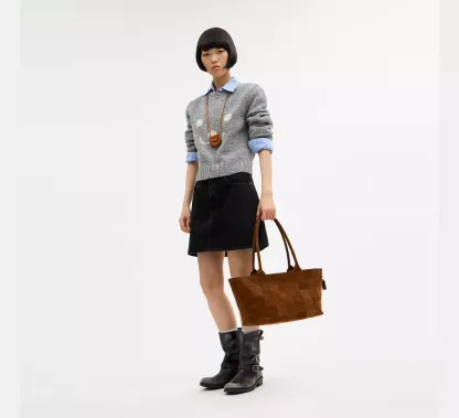 Alter/Ego Large Tote Bag In Upcrafted Suede