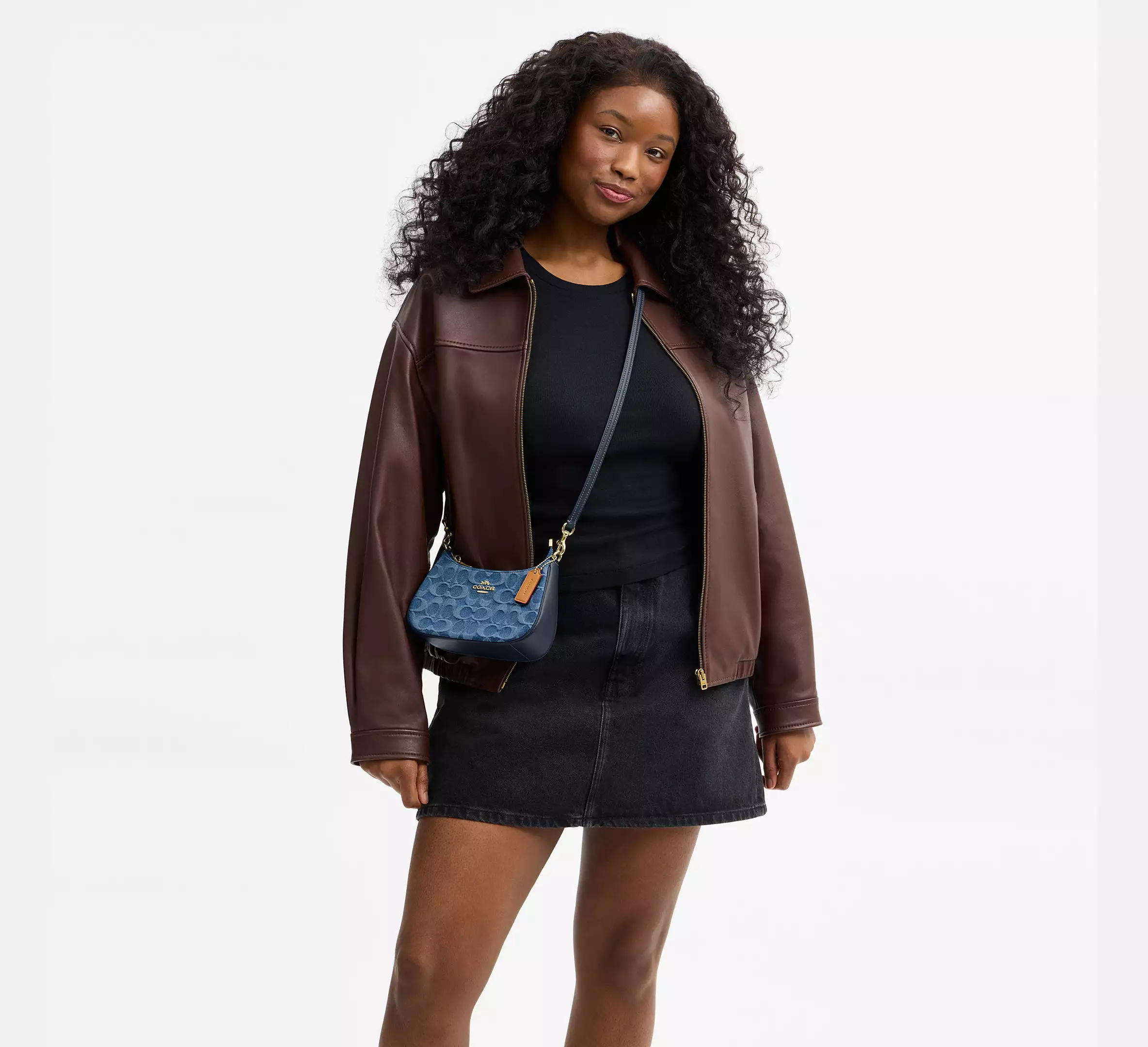 Teri Mini Crossbody Bag In Signature Denim