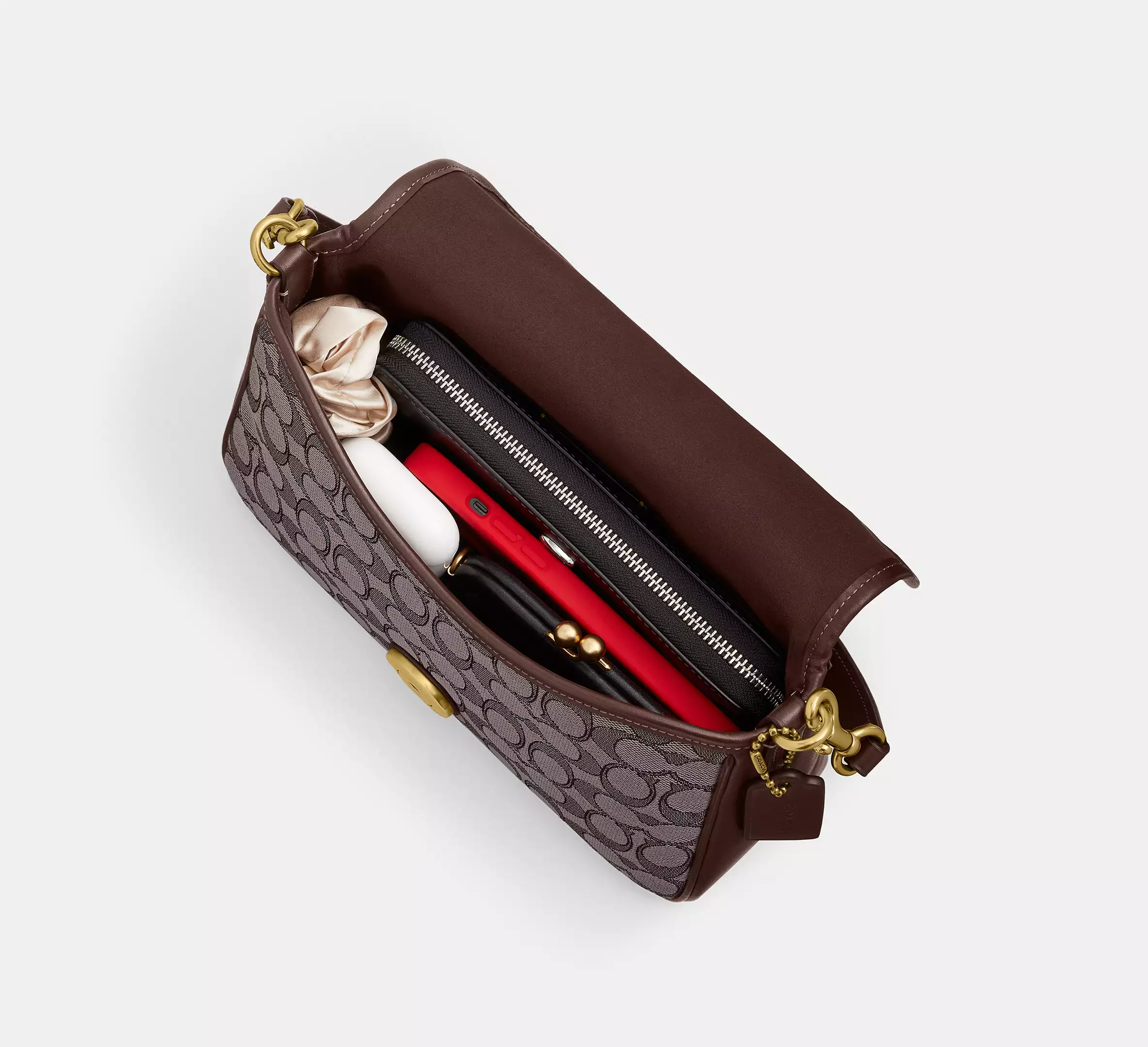 Soft Tabby Shoulder Bag In Signature Jacquard