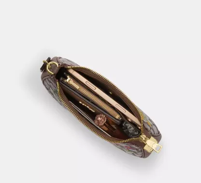 Teri Mini Crossbody Bag In Signature Jacquard With Floral Embroidery