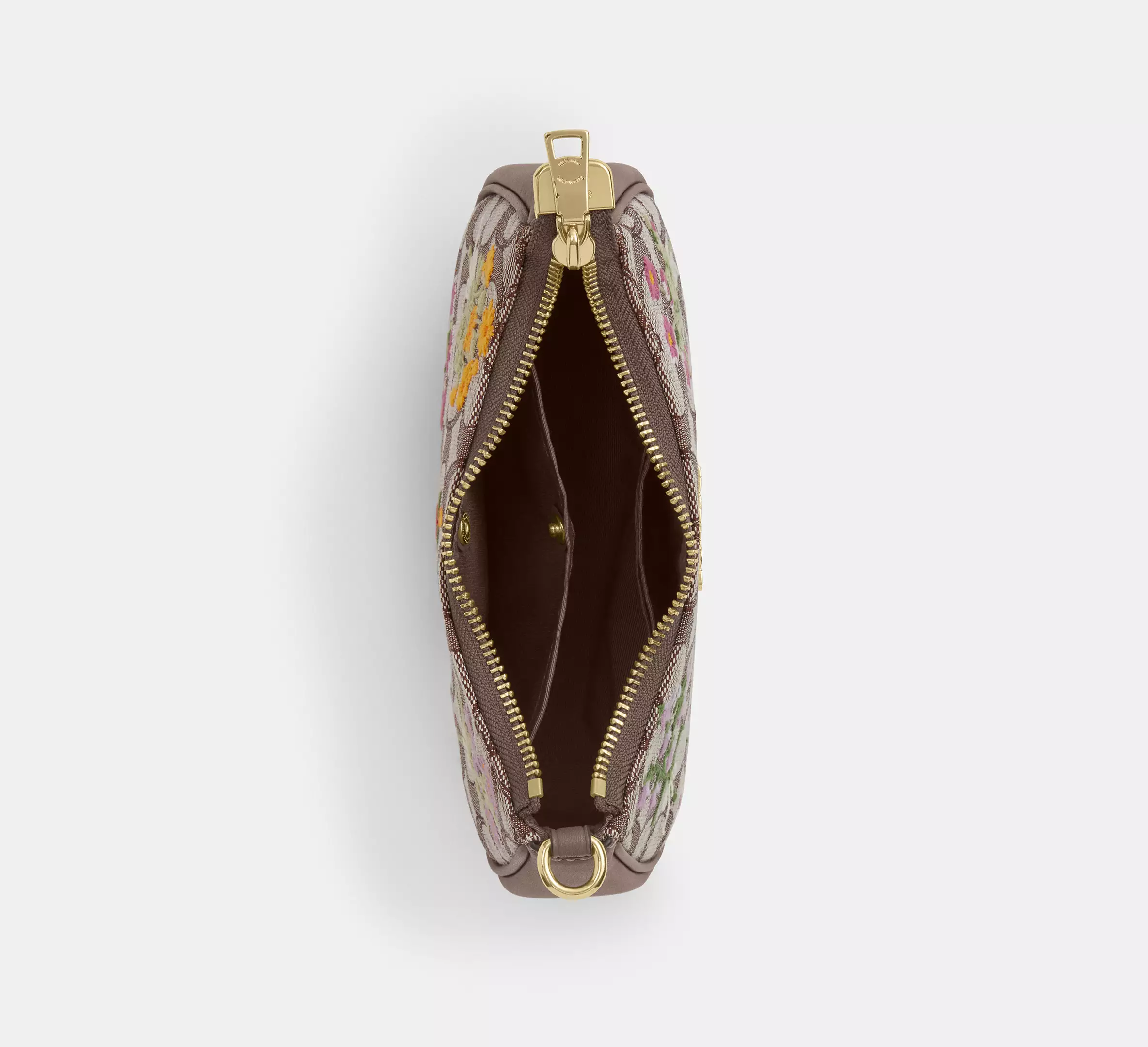 Teri Mini Crossbody Bag In Signature Jacquard With Floral Embroidery