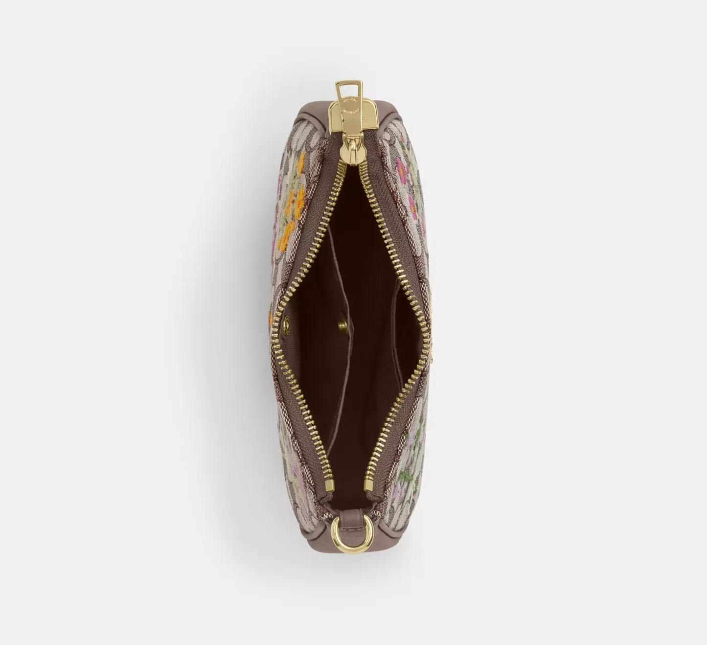 Teri Mini Crossbody Bag In Signature Jacquard With Floral Embroidery