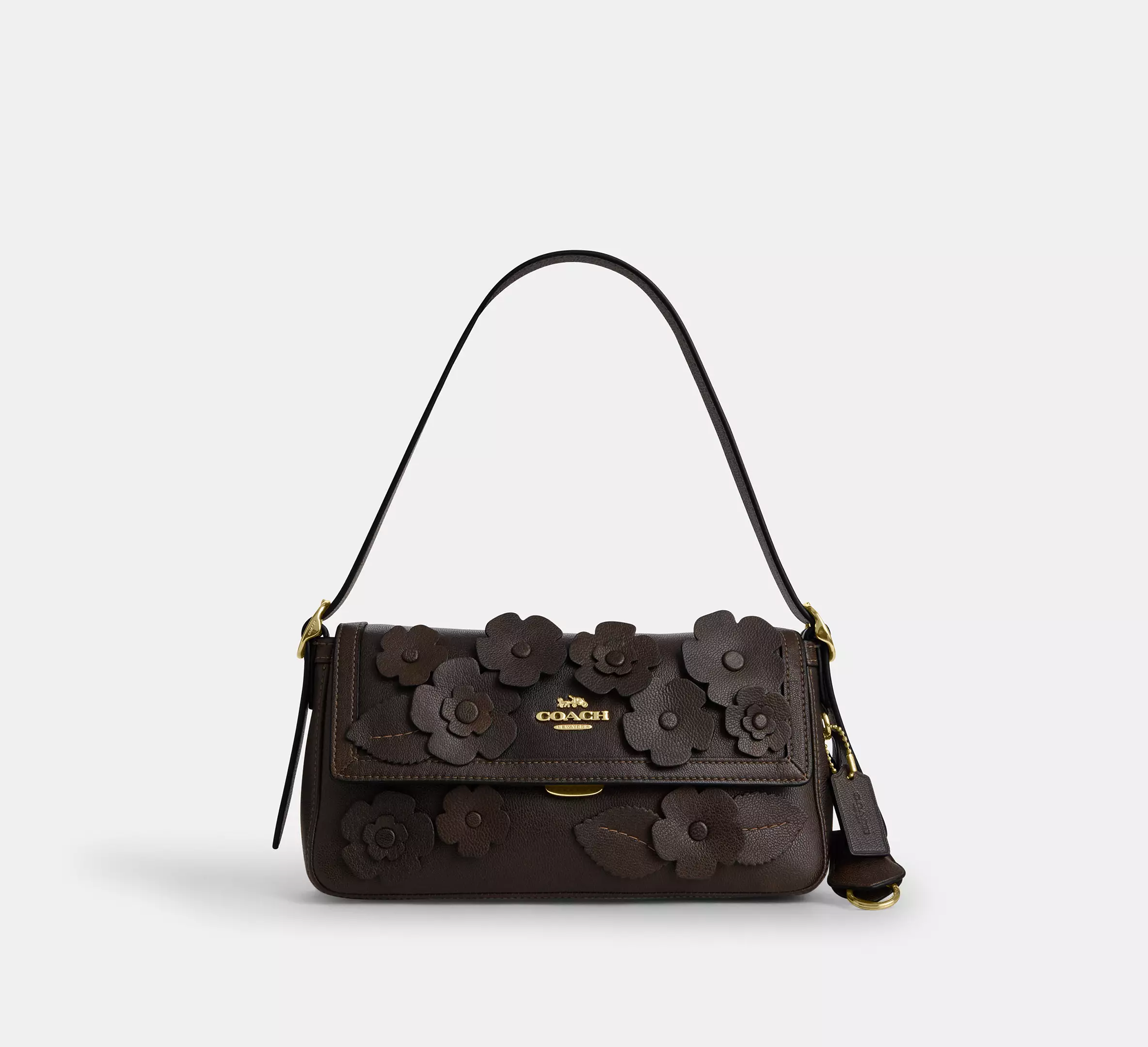 Etta Small Flap Shoulder Bag With Floral Applique