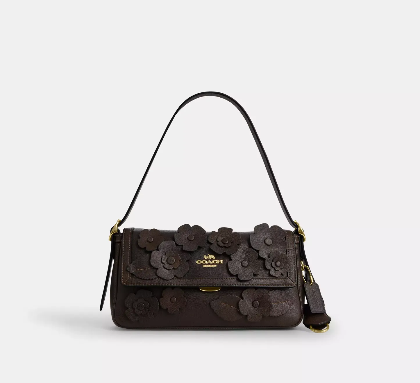 Etta Small Flap Shoulder Bag With Floral Applique