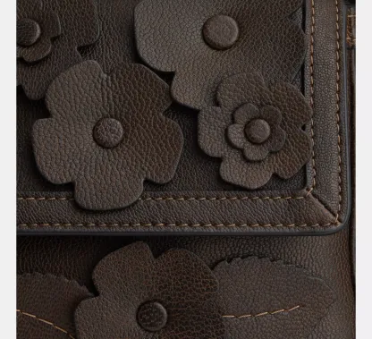 Etta Small Flap Shoulder Bag With Floral Applique