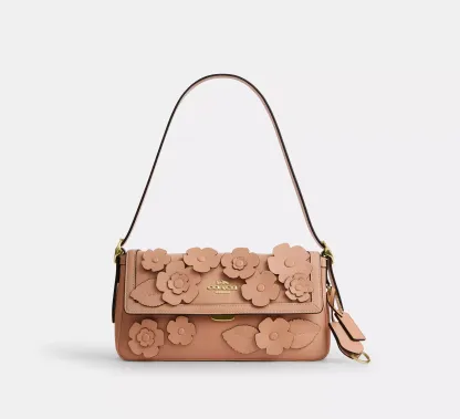 Etta Small Flap Shoulder Bag With Floral Applique