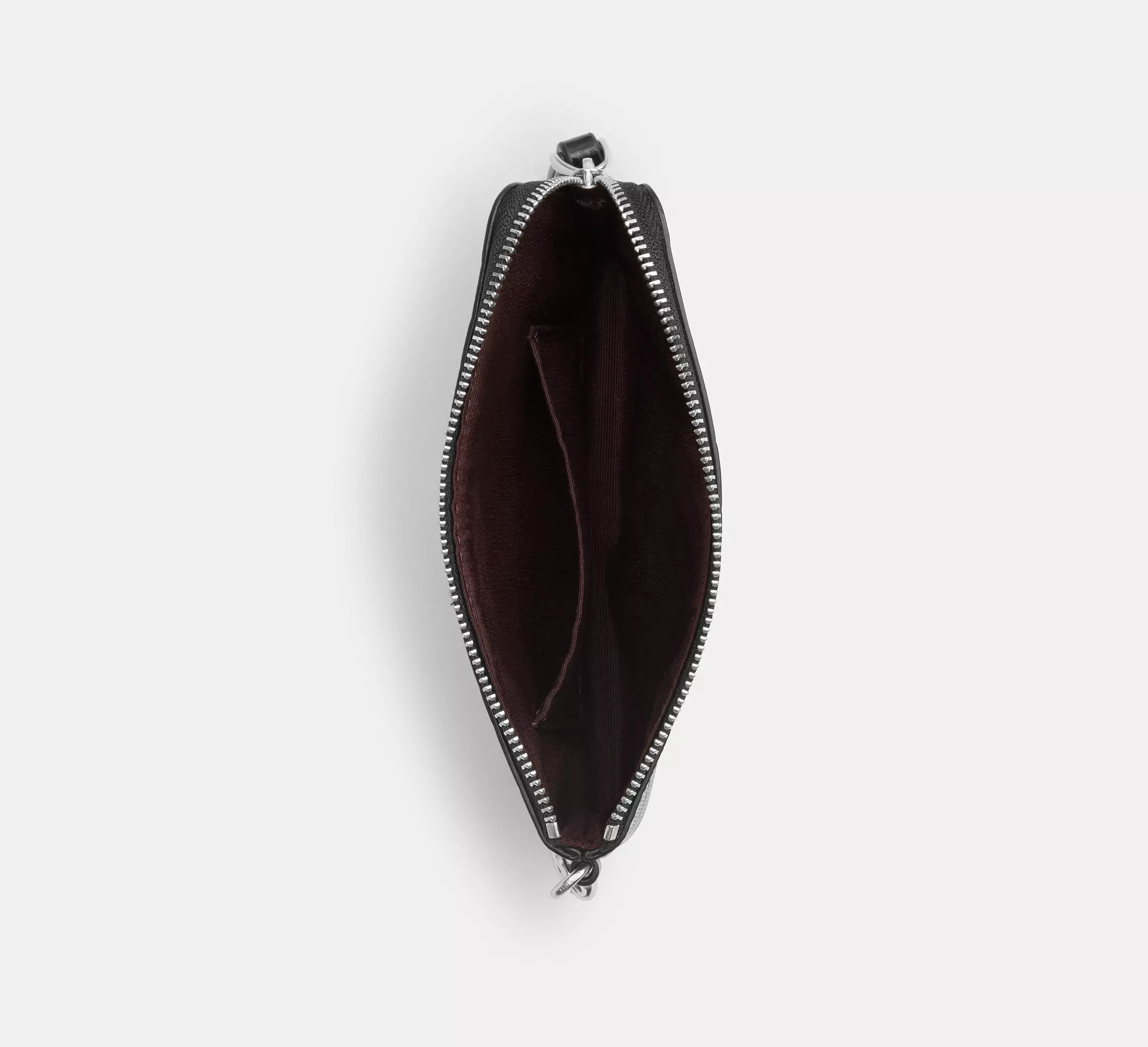 Corner Zip Wristlet In Signature Leather With Heart Charm