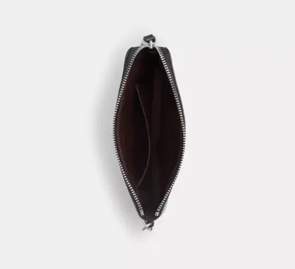 Corner Zip Wristlet In Signature Leather With Heart Charm