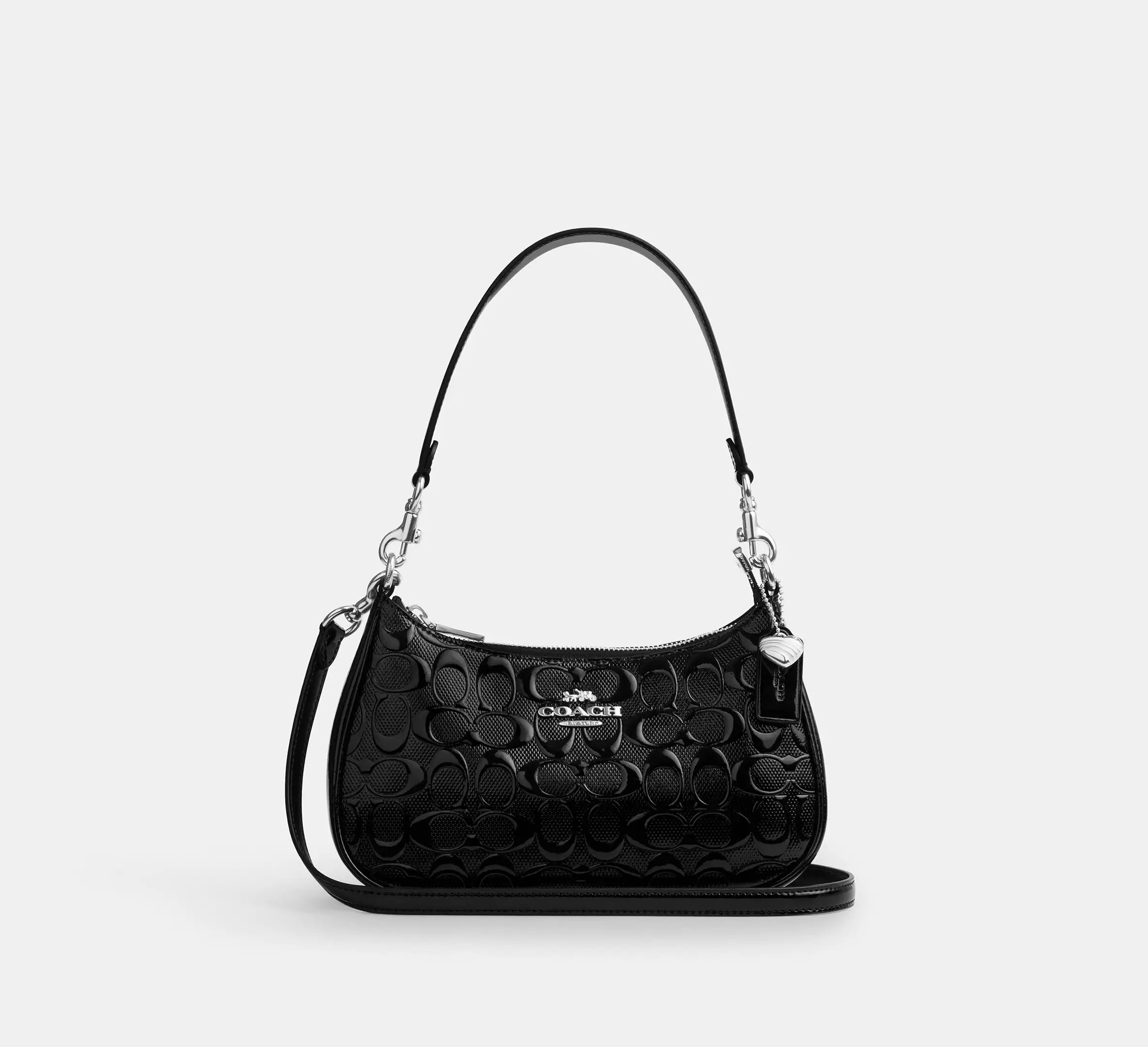 Teri Shoulder Bag In Signature Leather With Heart Charm