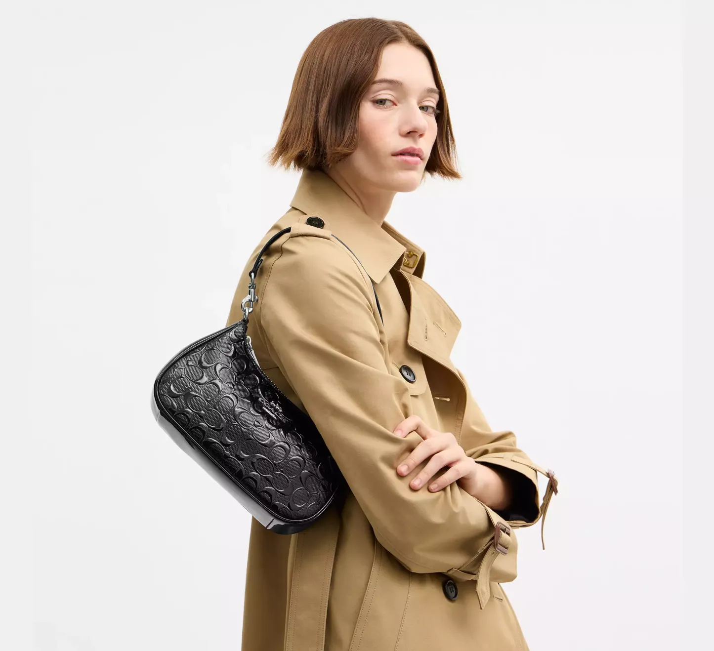 Teri Shoulder Bag In Signature Leather With Heart Charm