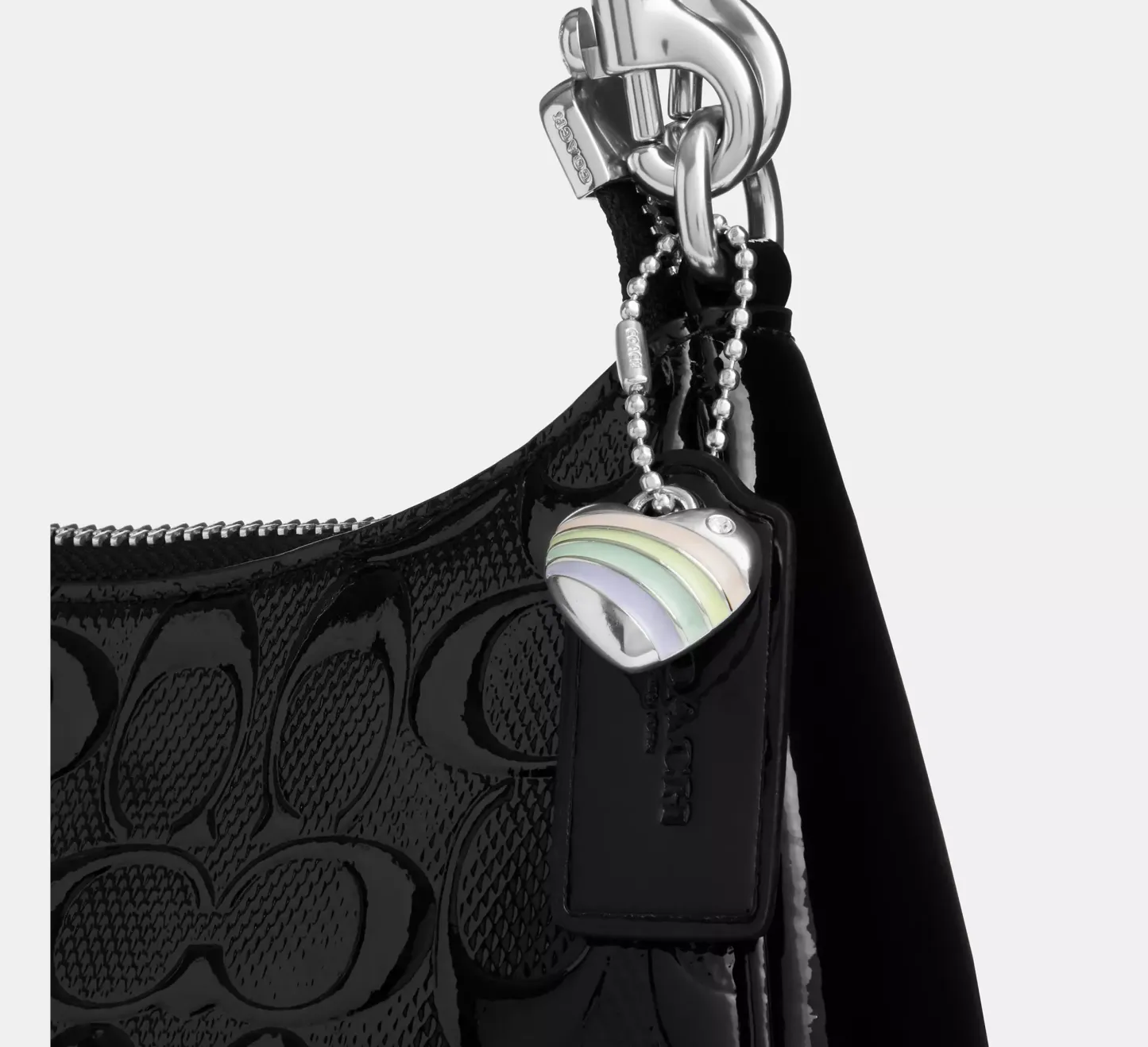 Teri Shoulder Bag In Signature Leather With Heart Charm