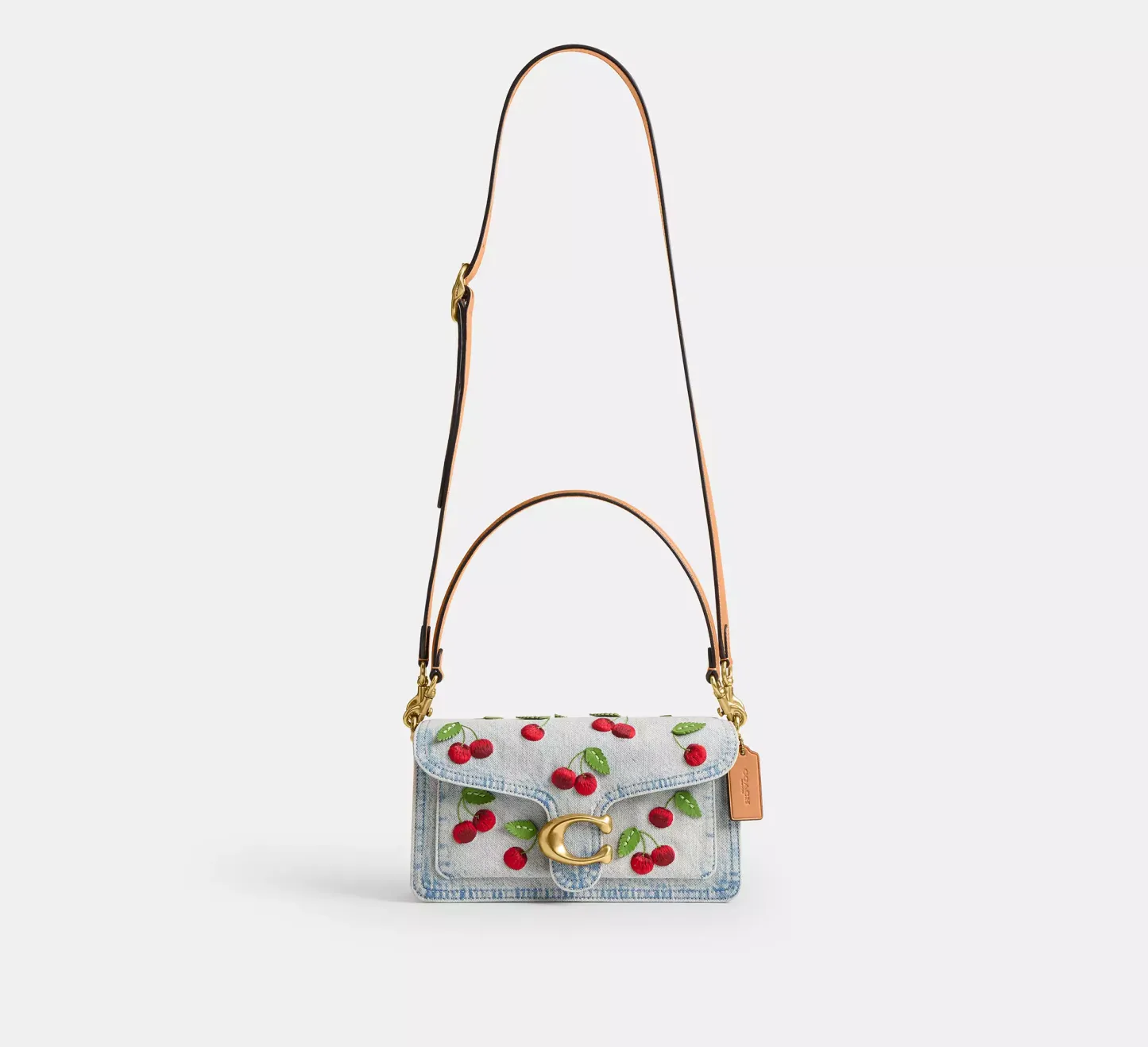 Tabby Shoulder Bag 26 With Cherry Embroidery