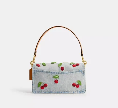 Tabby Shoulder Bag 26 With Cherry Embroidery
