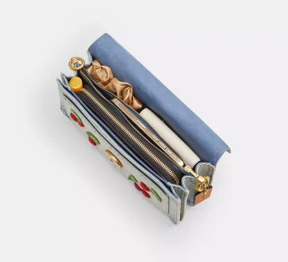 Tabby Shoulder Bag 26 With Cherry Embroidery