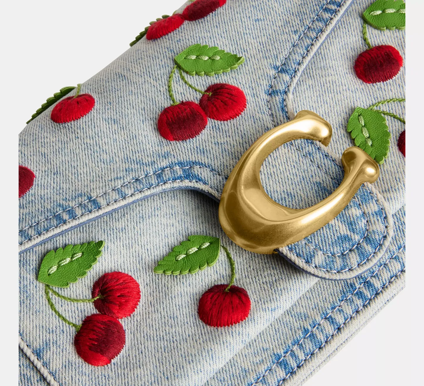 Tabby Shoulder Bag 26 With Cherry Embroidery