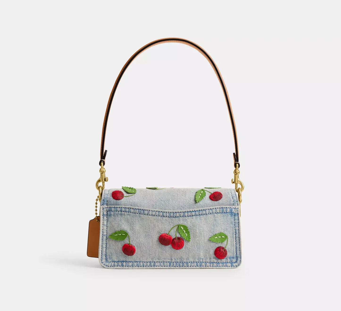 Tabby Shoulder Bag 20 With Cherry Embroidery