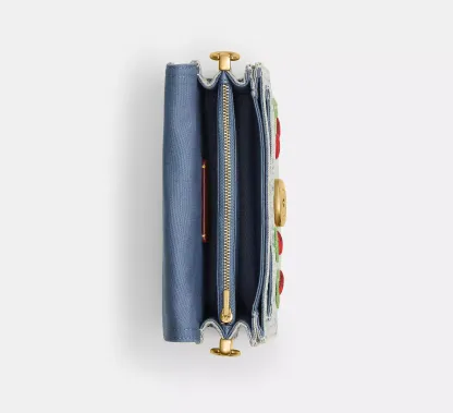 Tabby Shoulder Bag 20 With Cherry Embroidery