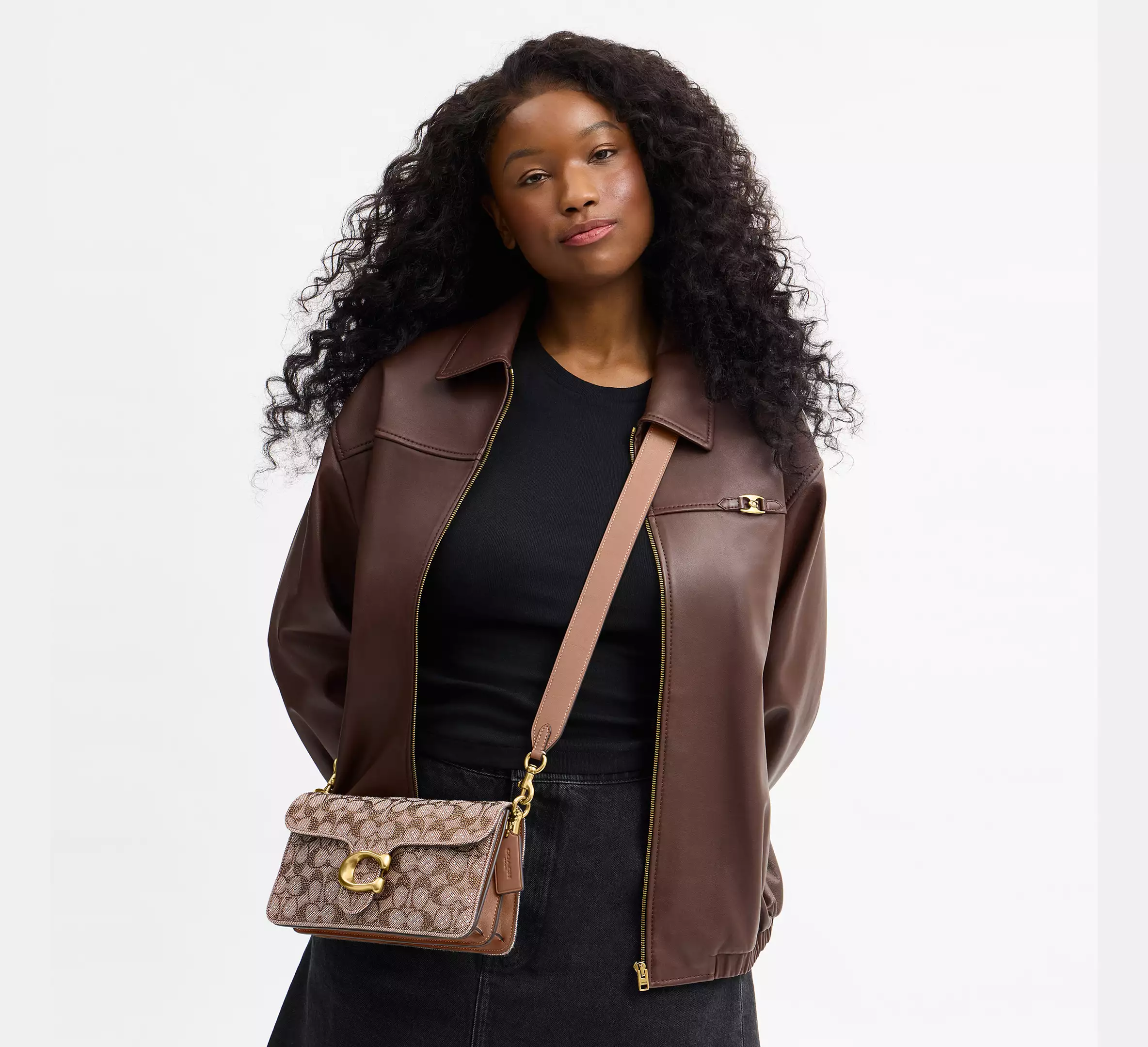 Tabby Shoulder Bag 26 In Crystal Signature Jacquard