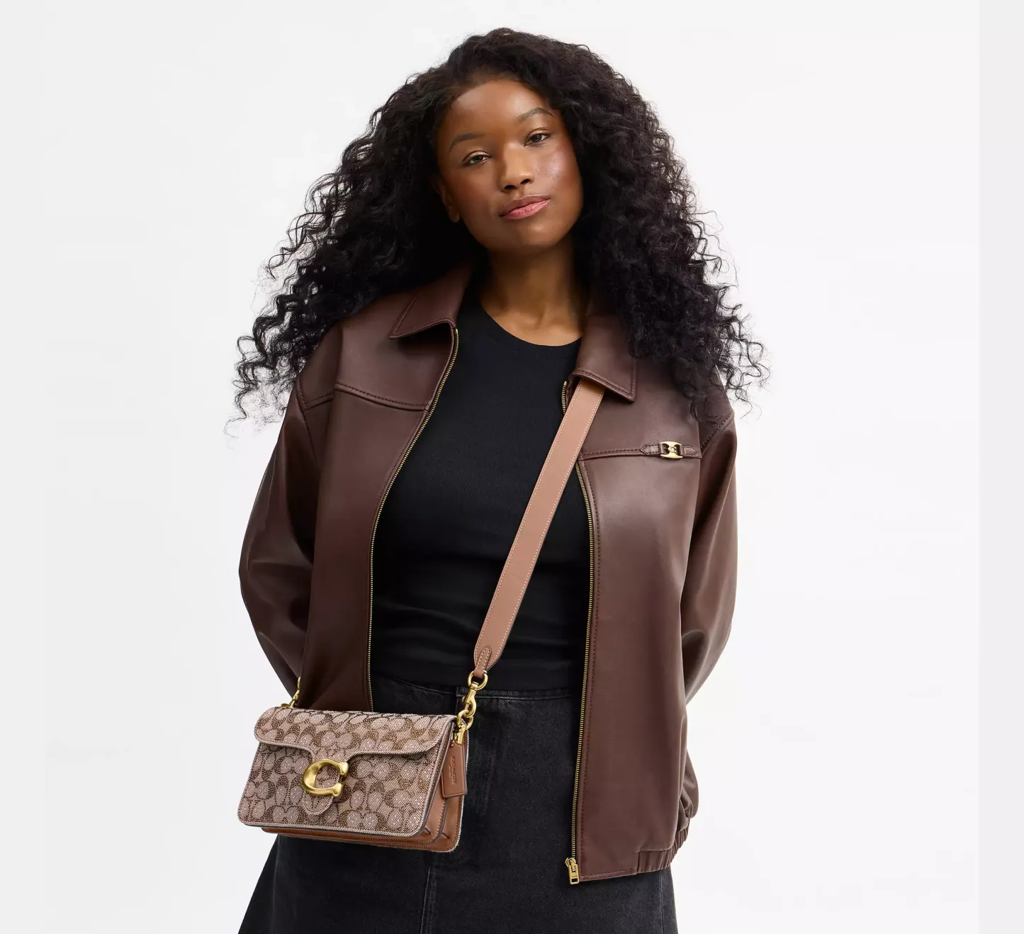 Tabby Shoulder Bag 26 In Crystal Signature Jacquard