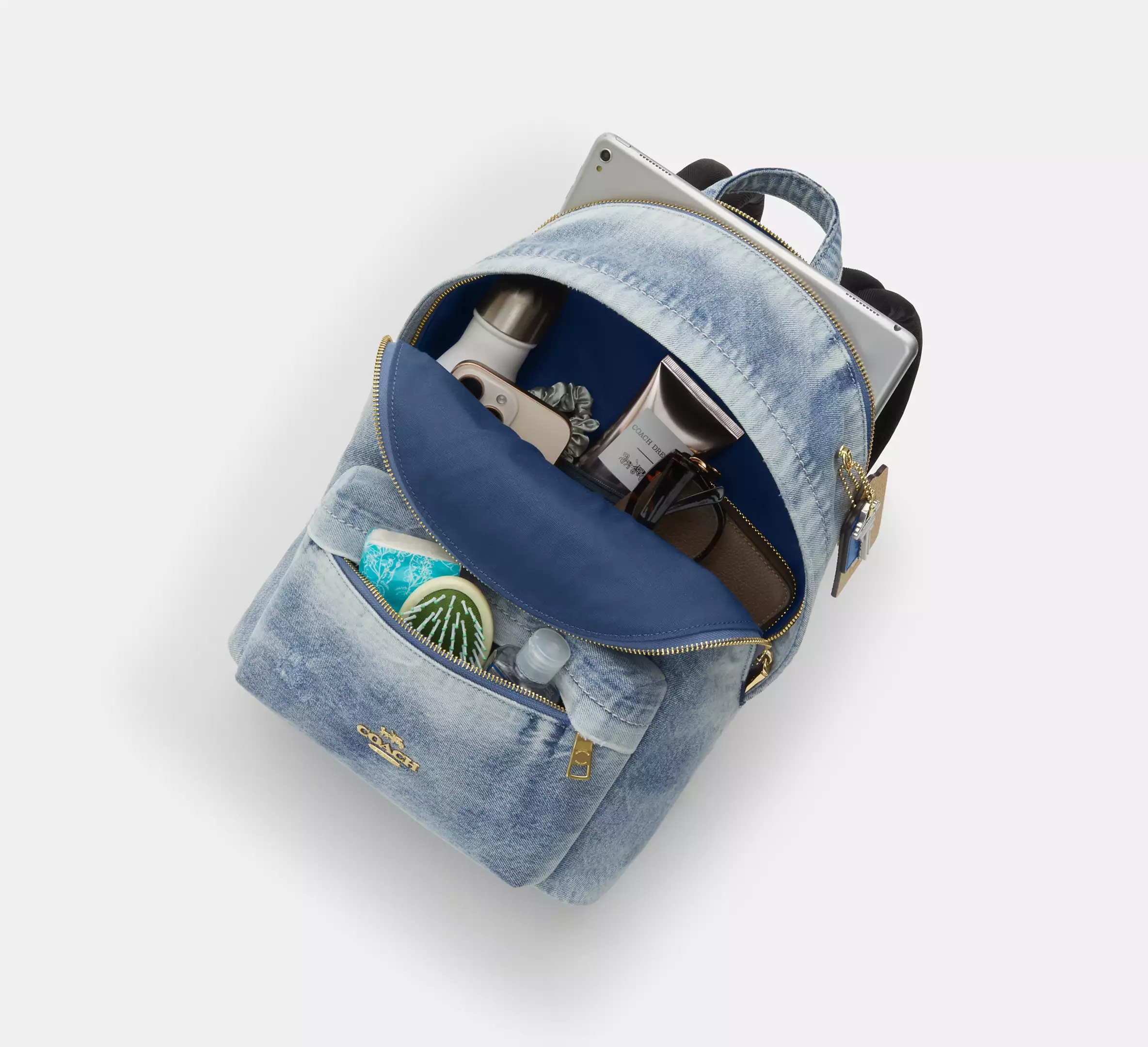Taylor Small Backpack In Loved Denim
