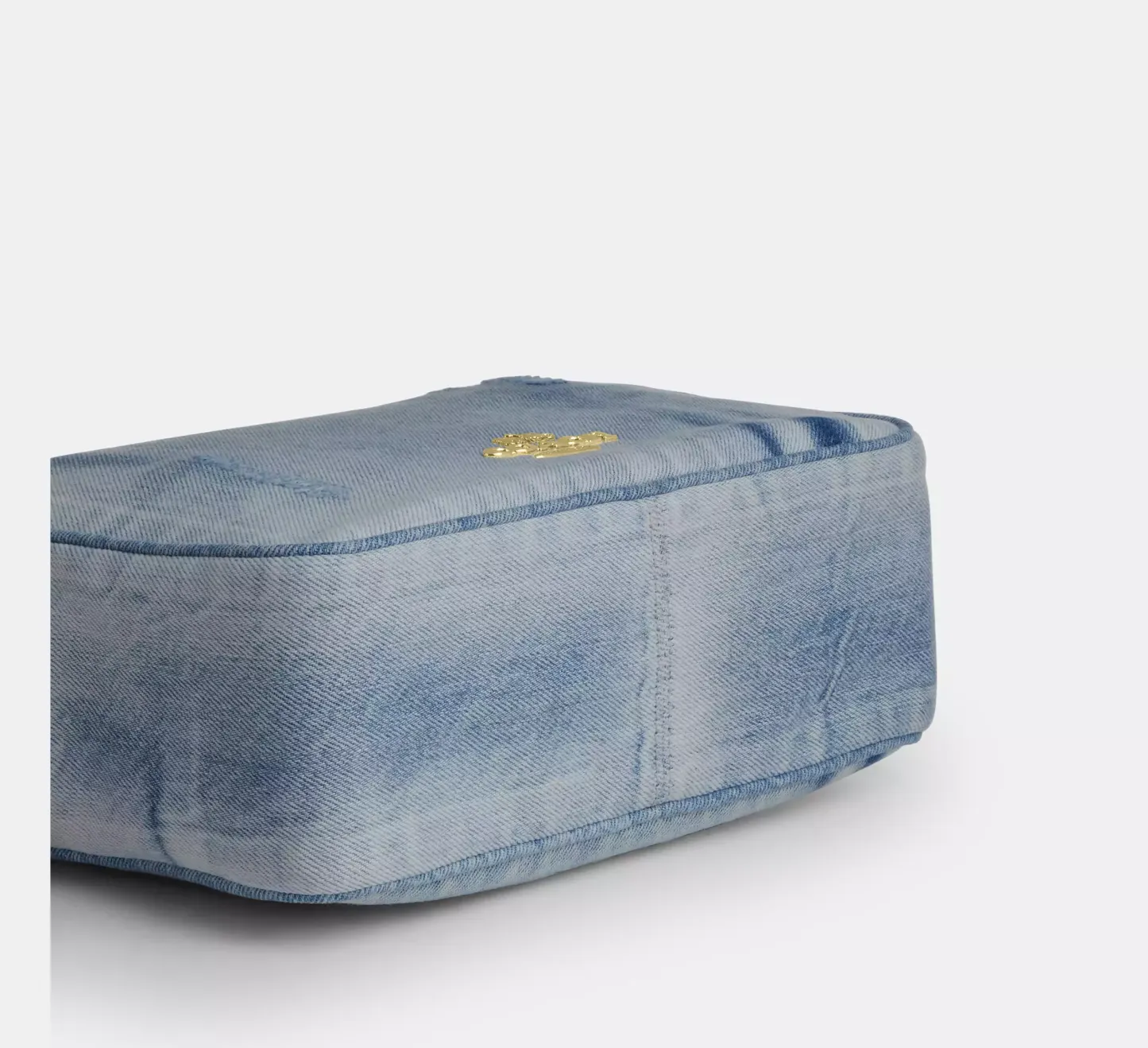 Carey Crossbody Bag In Loved Denim With Charms