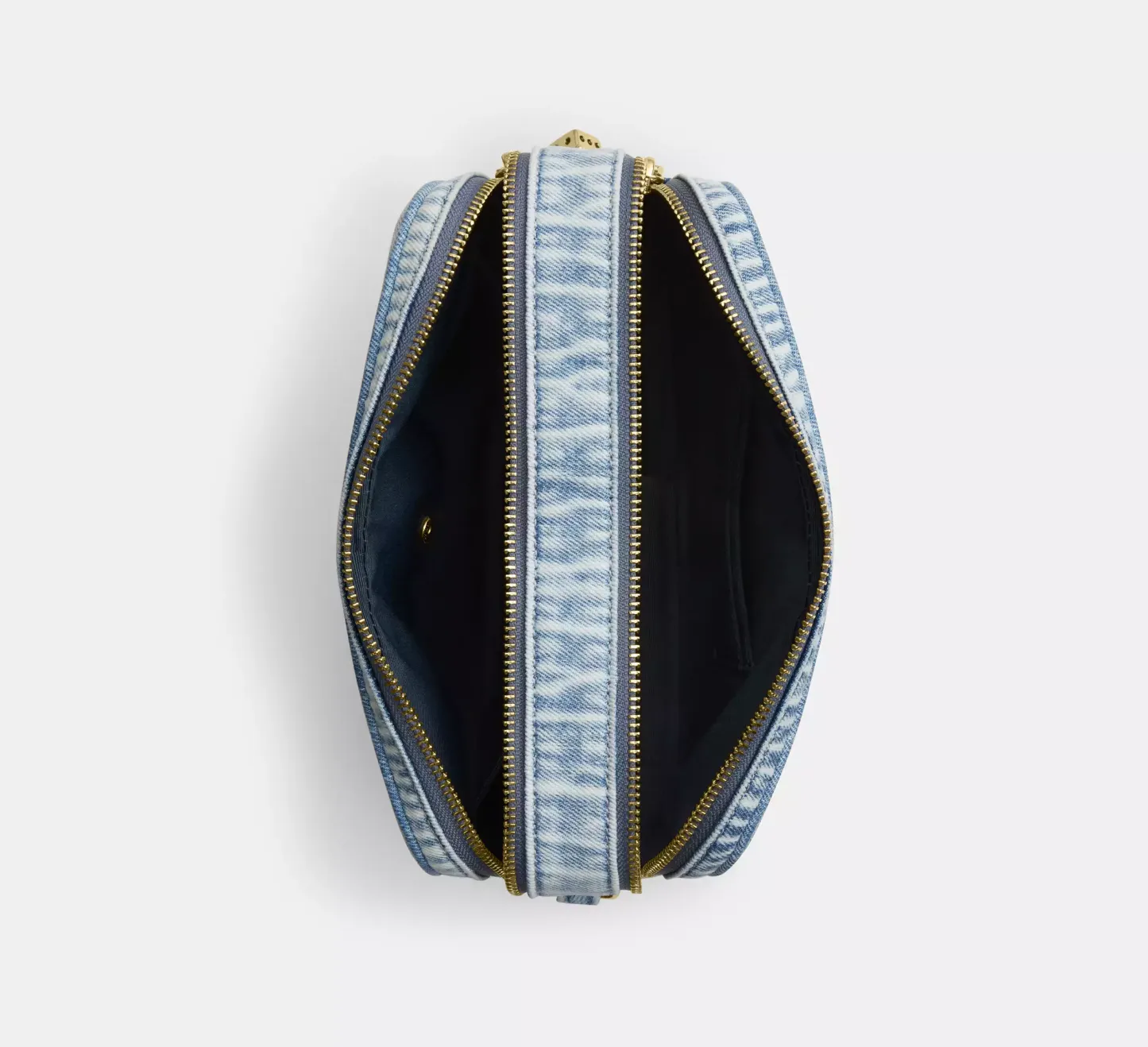 Carey Crossbody Bag In Loved Denim With Charms