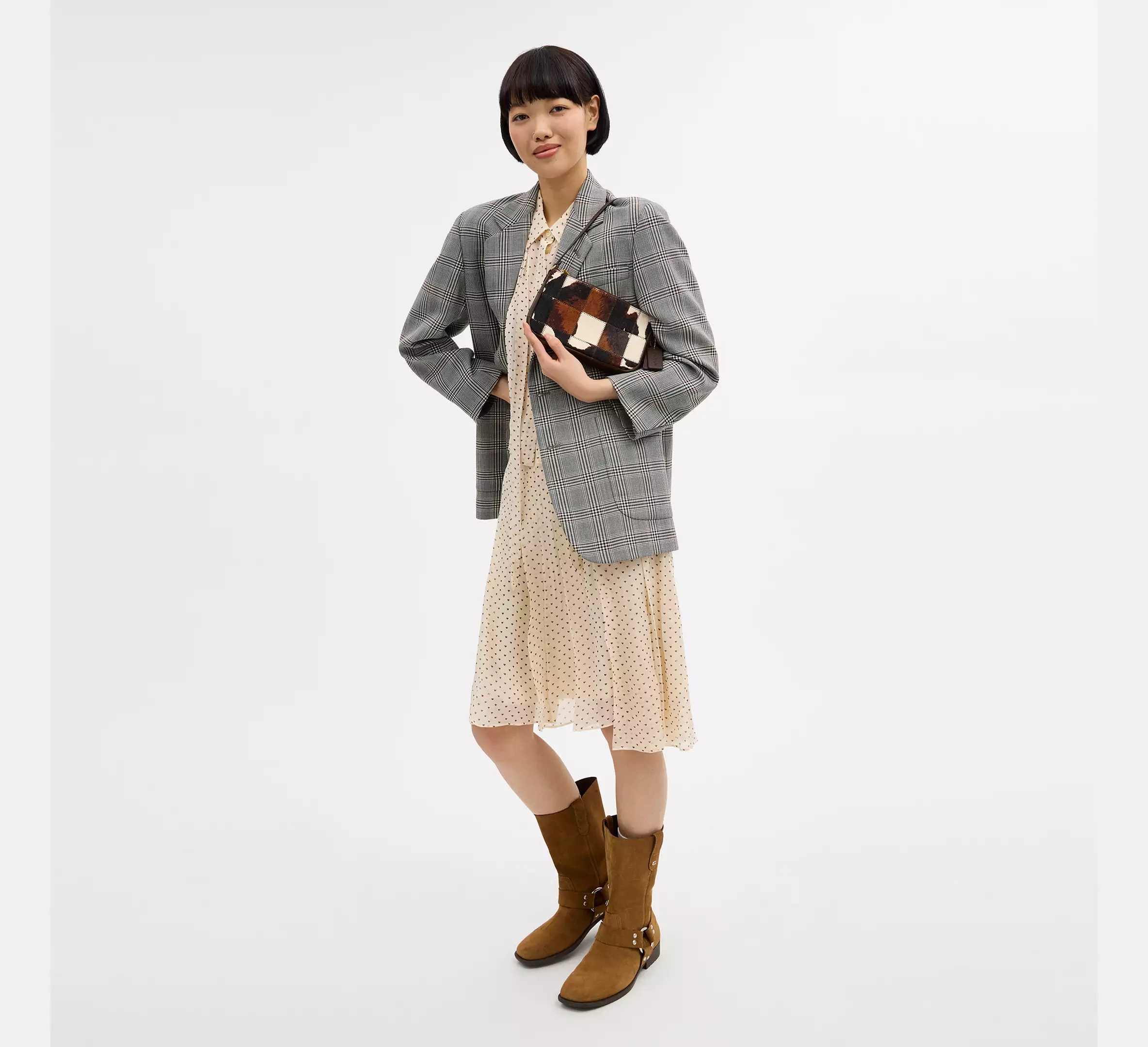 Plaza Bag In Upcrafted Haircalf With Cow Print