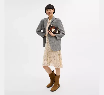 Plaza Bag In Upcrafted Haircalf With Cow Print