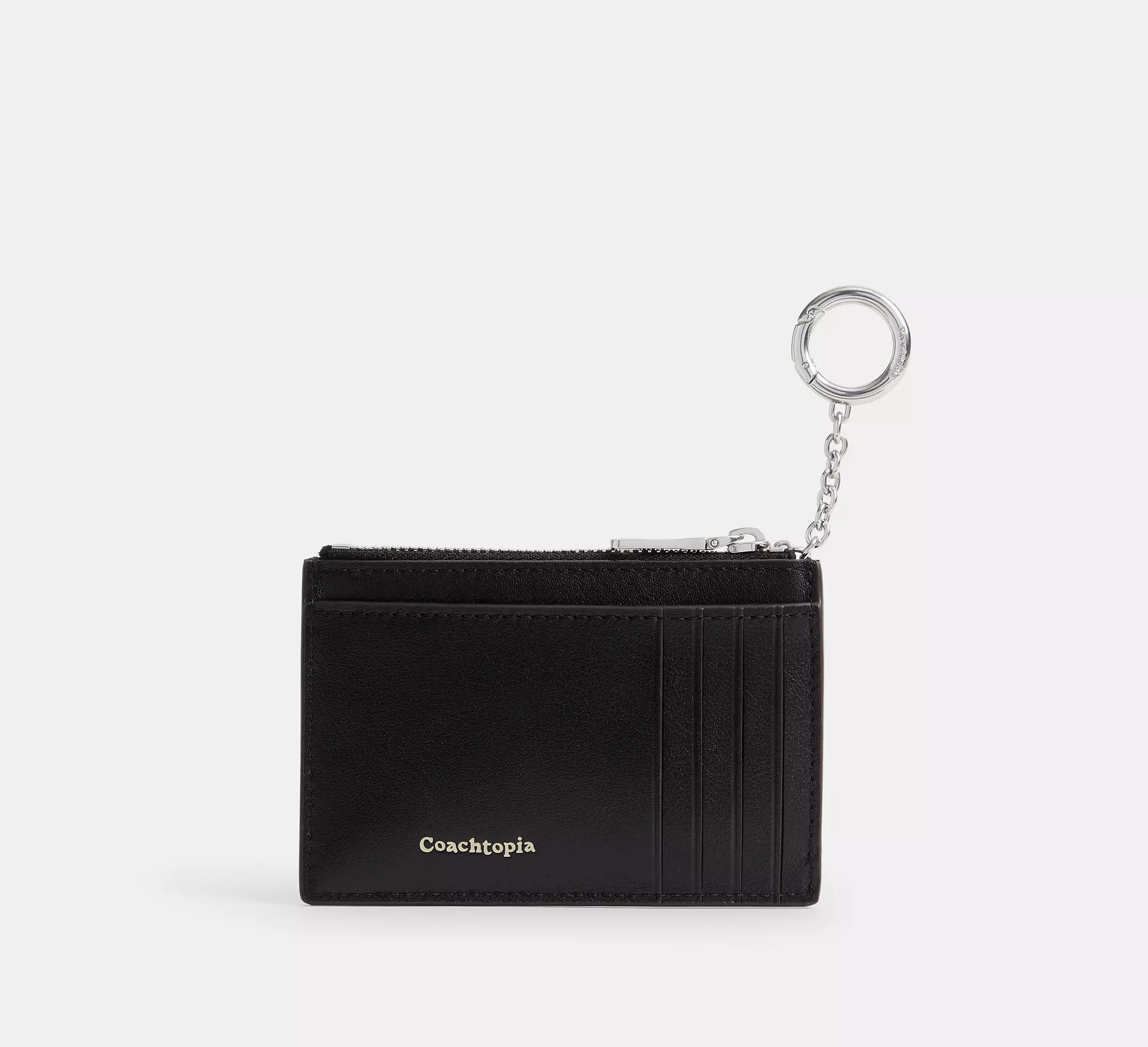 Zip Card Case With Key Ring In Upcrafted Suede And Upcrafted Leather
