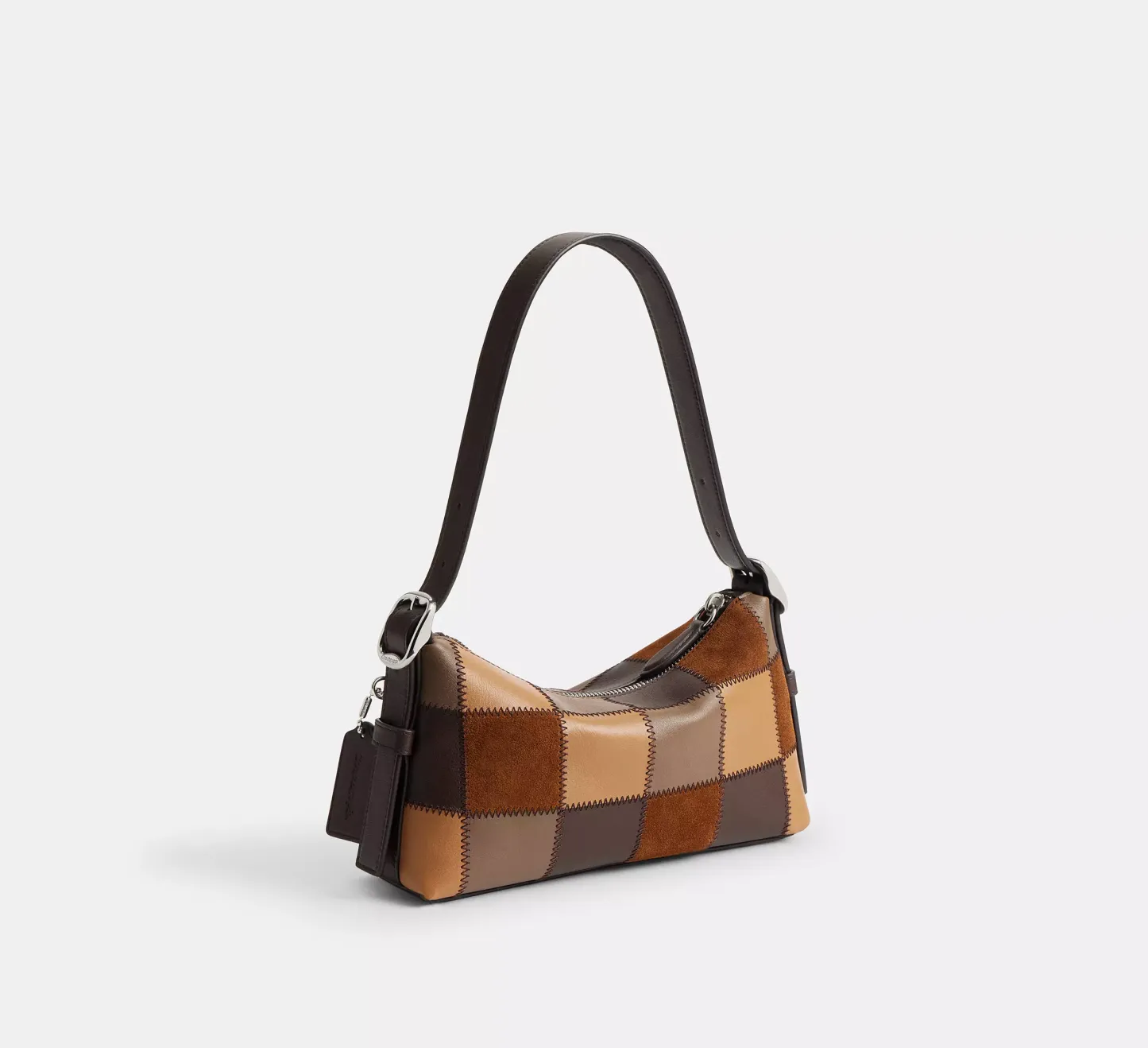 Small Slouchy Shoulder Bag In Upcrafted Patchwork