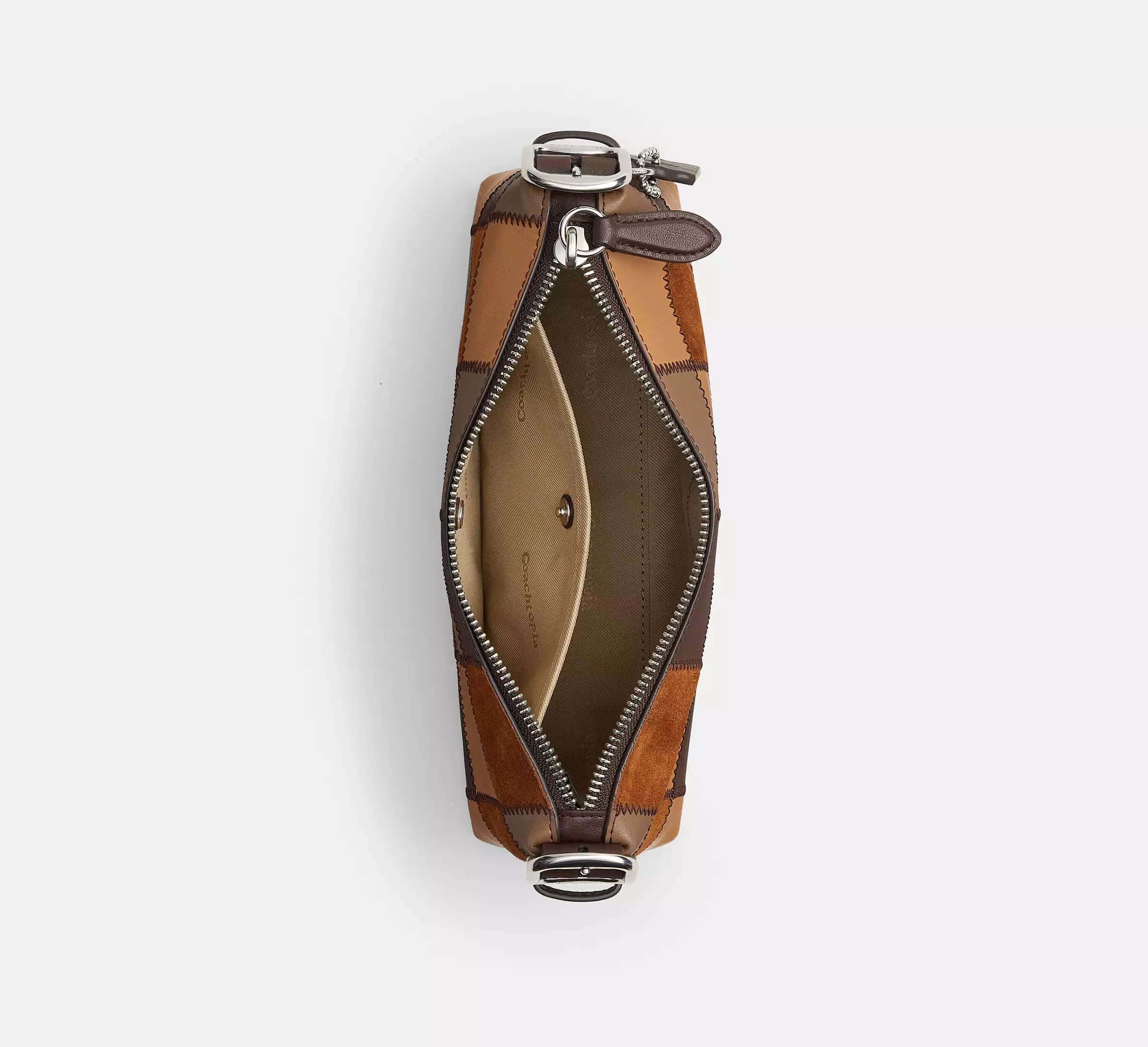 Small Slouchy Shoulder Bag In Upcrafted Patchwork