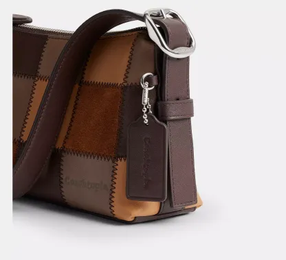 Small Slouchy Shoulder Bag In Upcrafted Patchwork