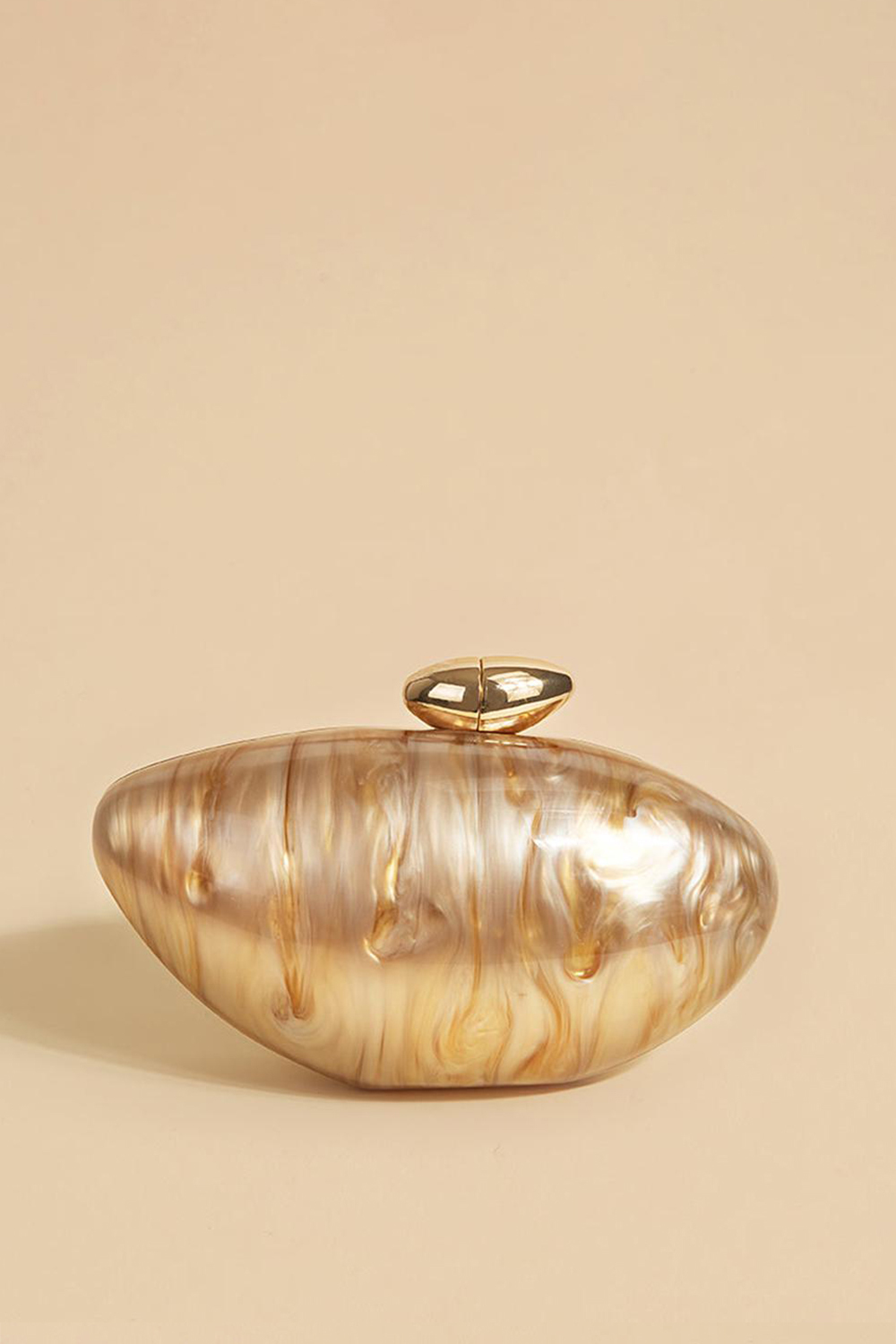 Acrylic Metal Button Clutch Bag