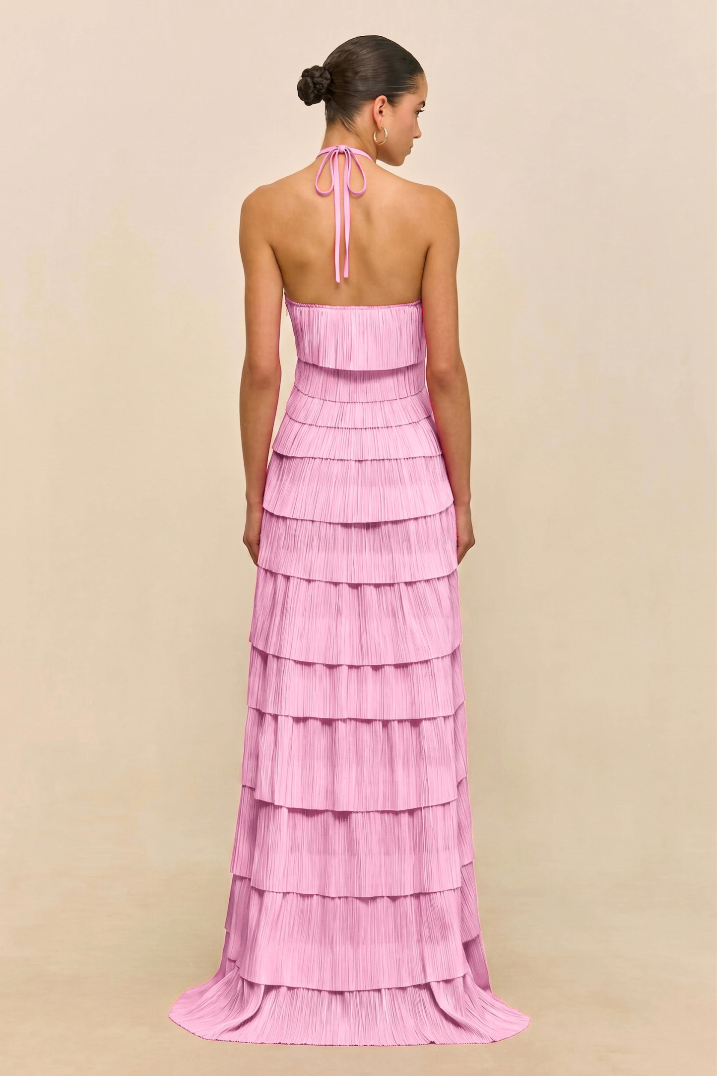 Sleeveless Backless Halter Neck Maxi Dress