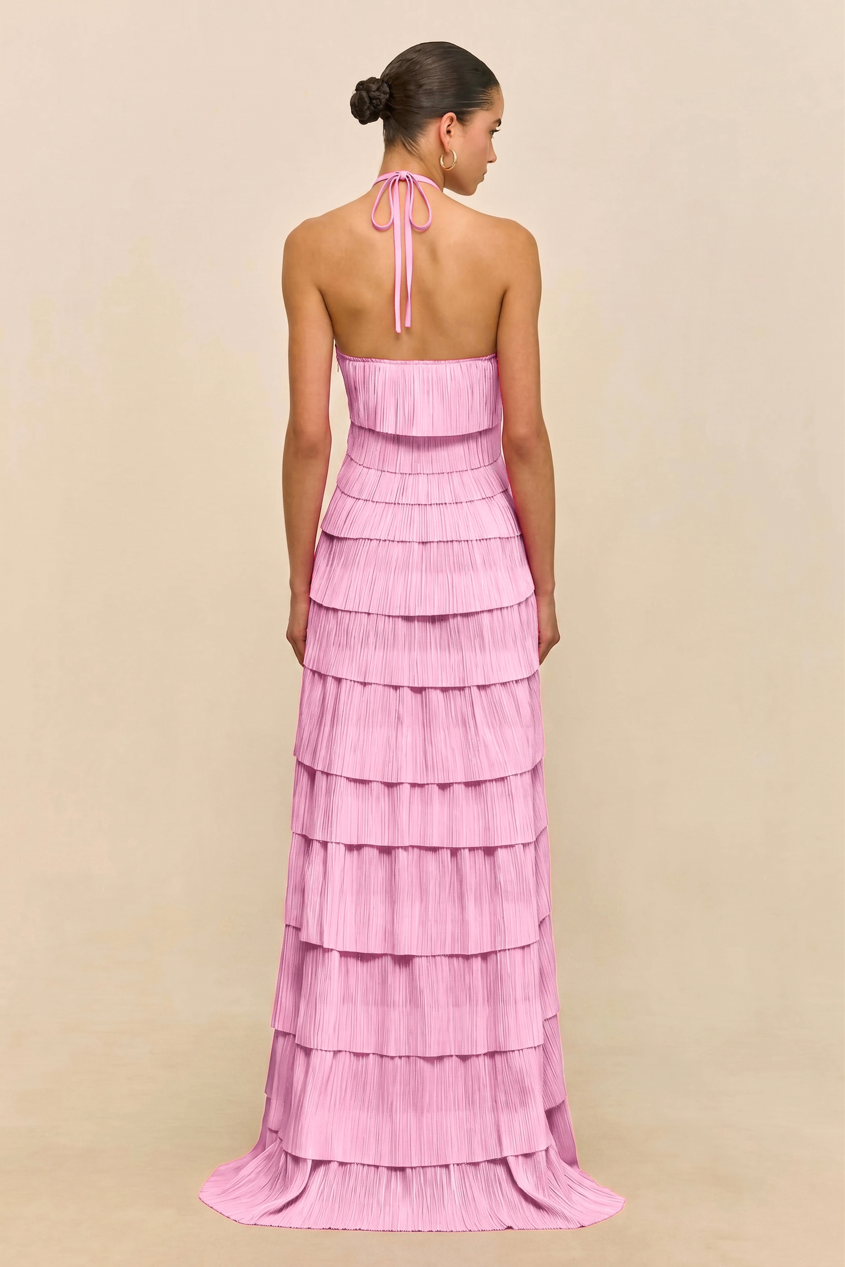 Sleeveless Backless Halter Neck Maxi Dress