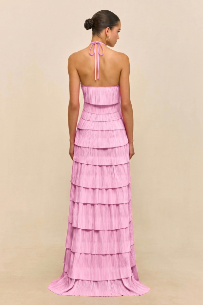Sleeveless Backless Halter Neck Maxi Dress