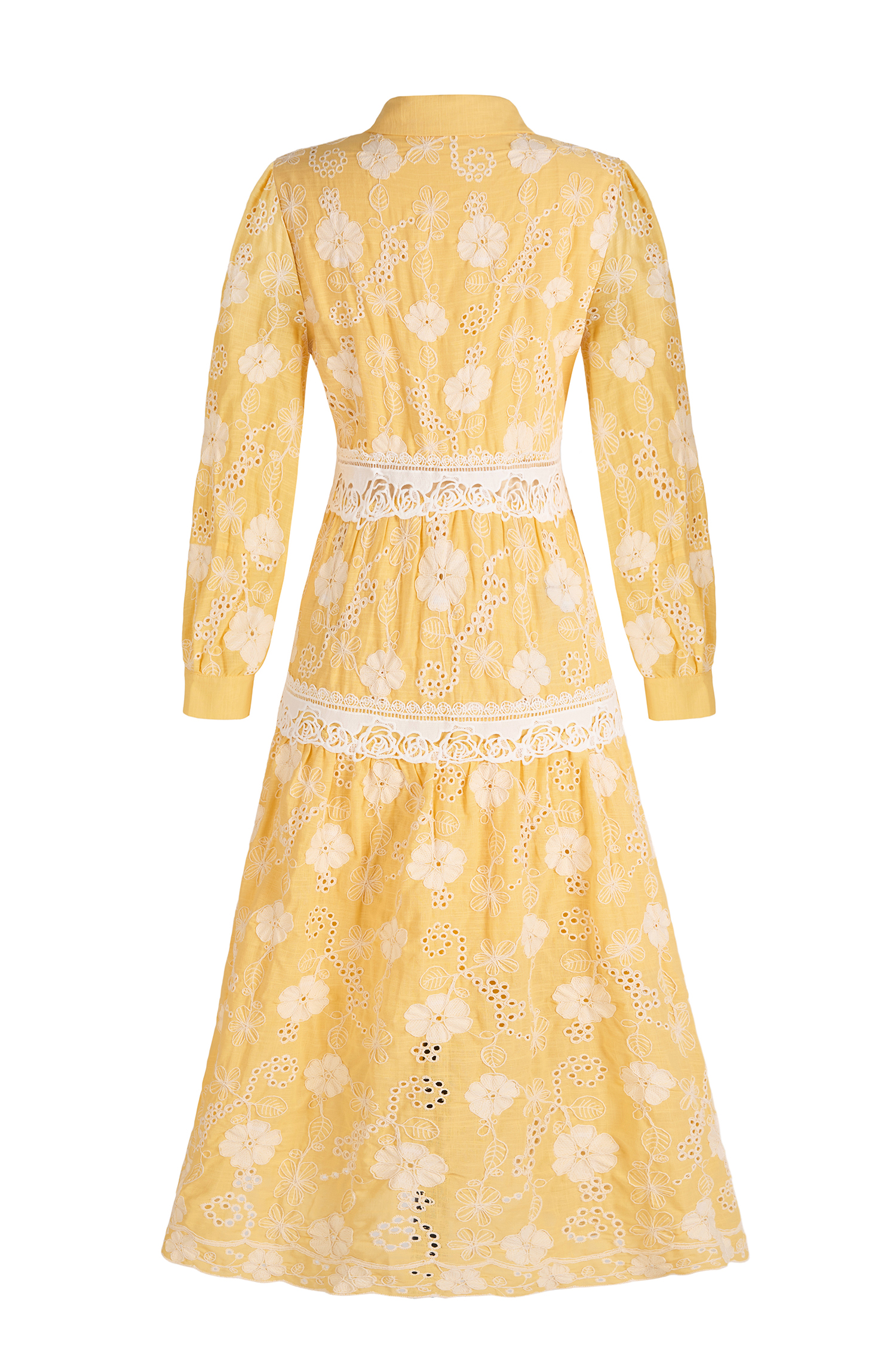 Lace Floral Flapped Midi Dress