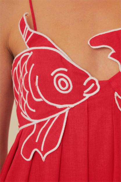 Embroidered Backless Slip Maxi Dress
