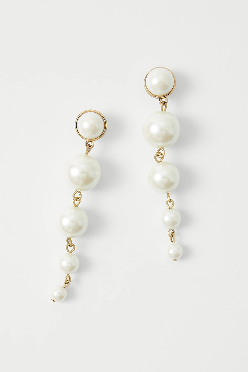 Faux Pearl Drop Earrings – jardinvue