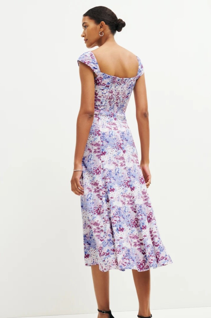 Floral Sleeveless Split Midi Dress
