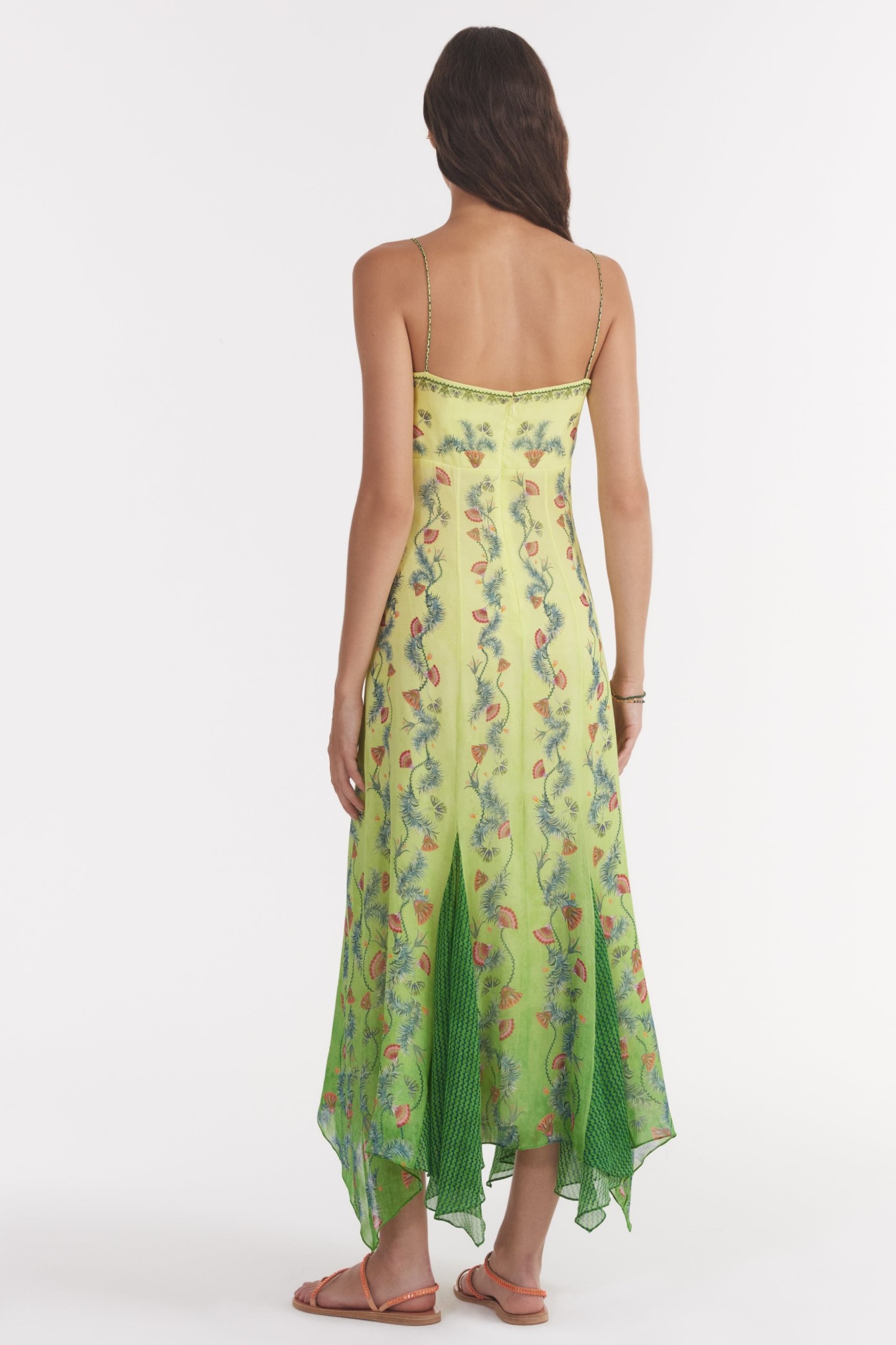 Floral Sweetheart Neckline Sleeveless Midi Dress