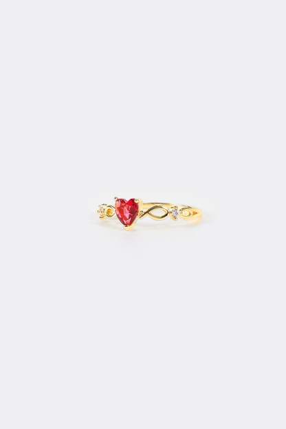 Heart Rhinestone Ring