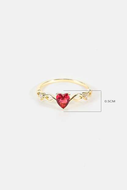 Heart Rhinestone Ring