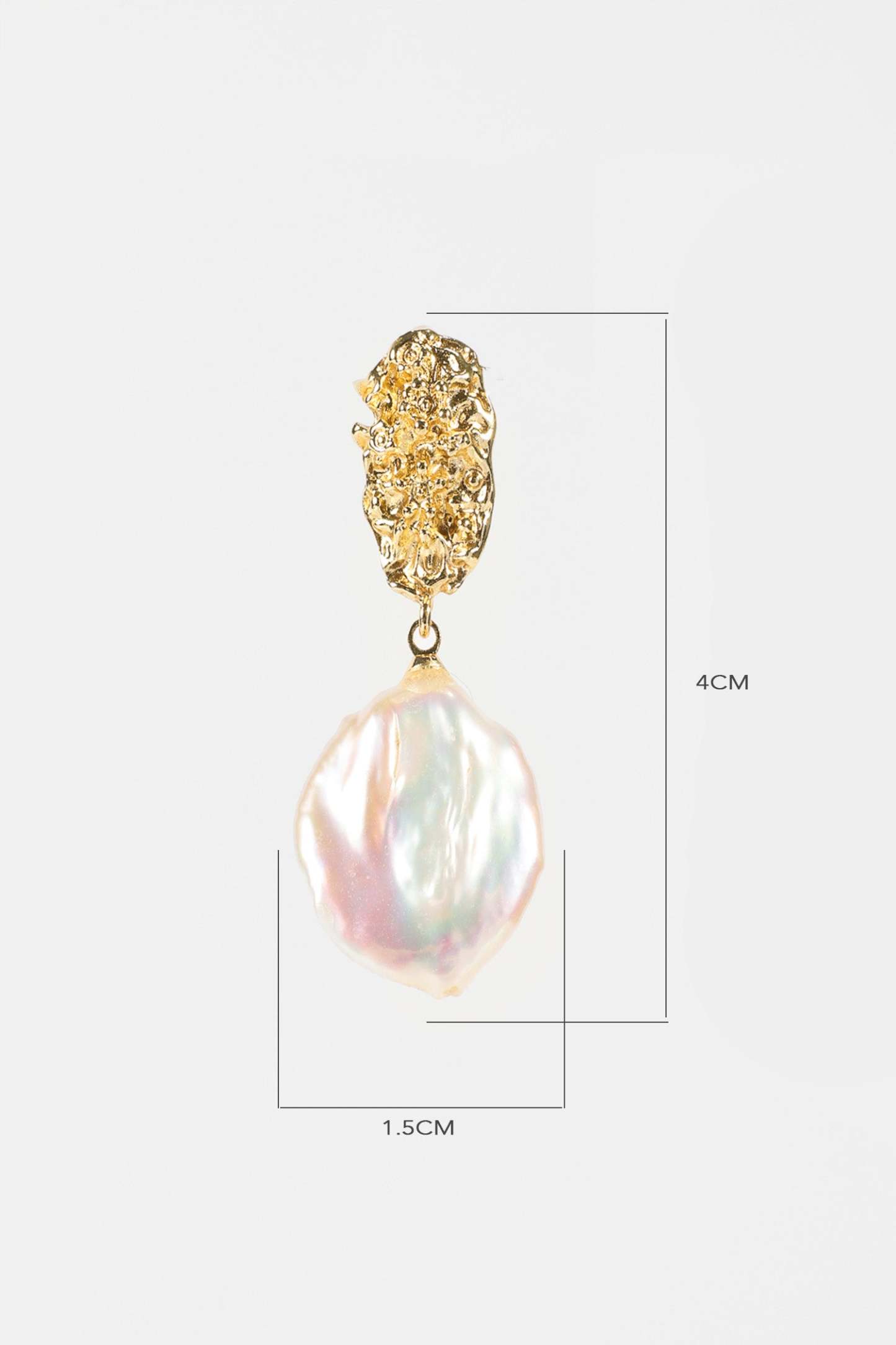 Faux Baroque Pearl Earrings