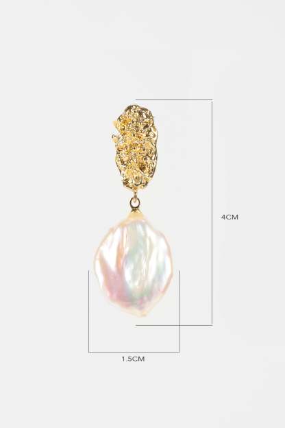 Faux Baroque Pearl Earrings
