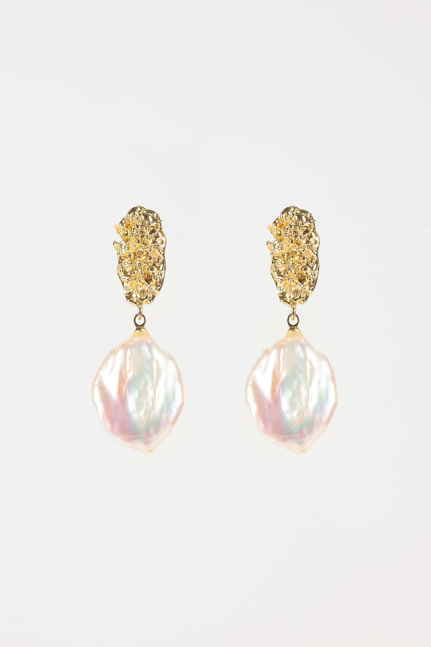 Faux Baroque Pearl Earrings