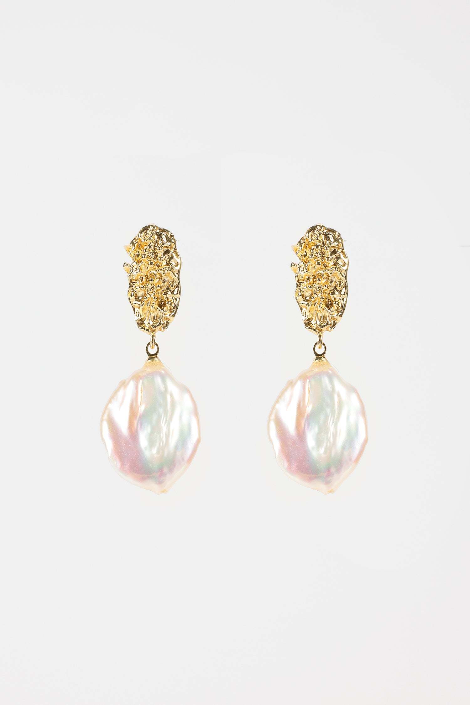 Faux Baroque Pearl Earrings