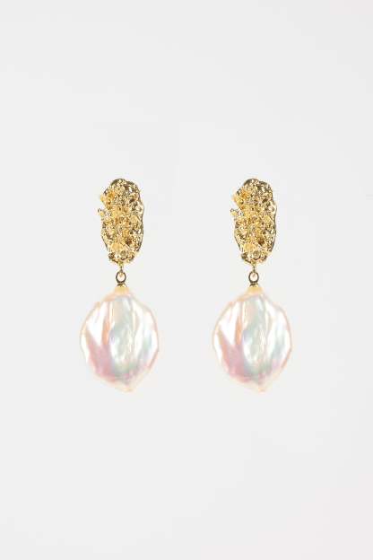 Faux Baroque Pearl Earrings